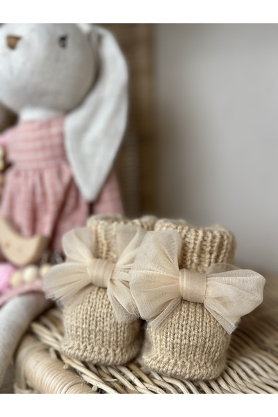 Handmade Tül Fiyonklu Patik