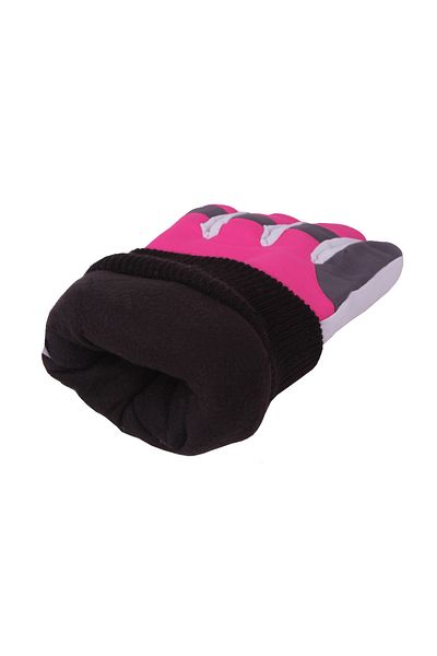 İşnar Girl's Snow Gloves Size 8-14 Years Pink Gray White Color Model 0046