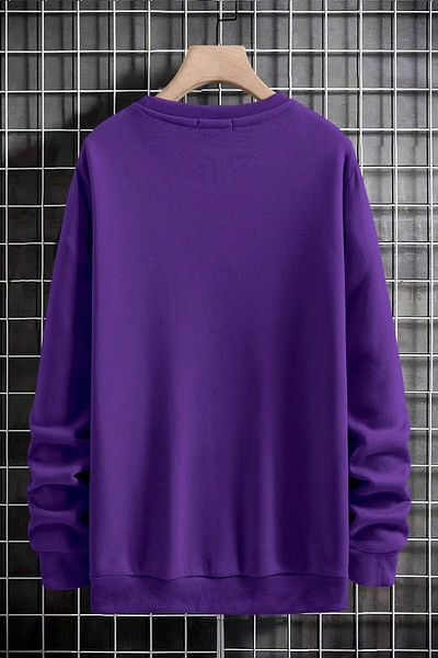 MODAGEN Unisex Μωβ φούτερ με στάμπα με λαιμόκοψη