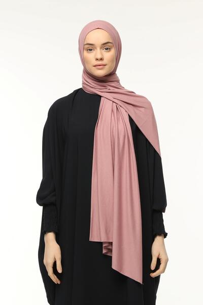 Altobeh Ready Practical Snap-on Luxury Organic Plain Combed Shawl Evenly Aligned Powder Pink