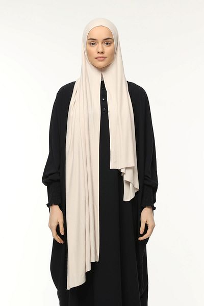 Altobeh Πολυτελές οργανικό χτενισμένο σάλι Interlocking - Cross Aligned, Dark Cream