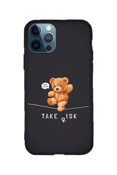 KaffCase حافظة هاتف آيفون 15 برو ماكس تيك ريسك تيدي بير من السيليكون الفاخر