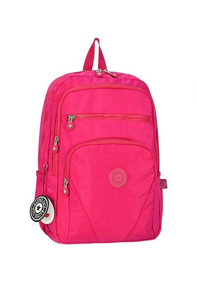 fao polo WOMEN'S BLACK COLOR PARACHUTE FABRIC MULTI-EYE 5 ZIPPER SCHOOL & SPORTS & TRAVEL BACKPACK