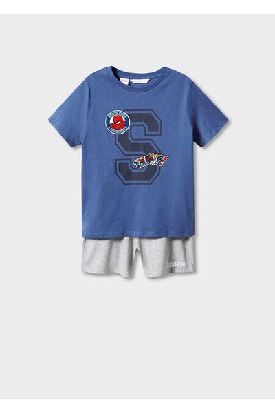 MANGO Kids Set de pijamale portocalii pentru copii