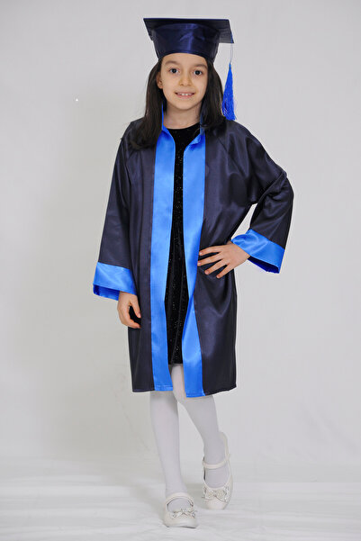 Mezuniyetshop Robă de absolvire pentru grădiniță, albastru bleumarin