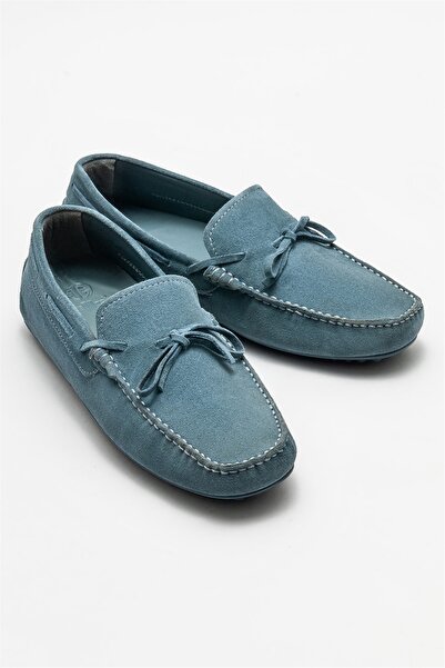 Elle Shoes Mavi Deri Erkek Günlük Ayakkabı 24Y