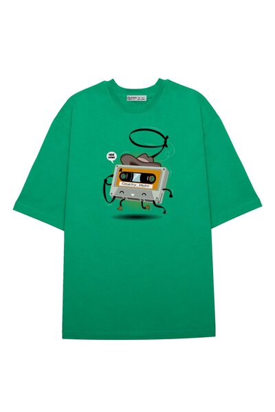 GreenMint موسيقى كونتري كبيرة الحجم للجنسين TAPE_OE1103