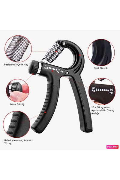 AVESSA 10-60 kg Non-Slip Surface Hand, Wrist, Finger and Front Back Arm Adale Strengthener Deluxe Hand Spring