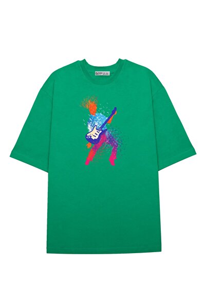 GreenMint للجنسين كبيرة الحجم مجردة الفن موسيقى الروك آند رول ملاحظة عازف الج...