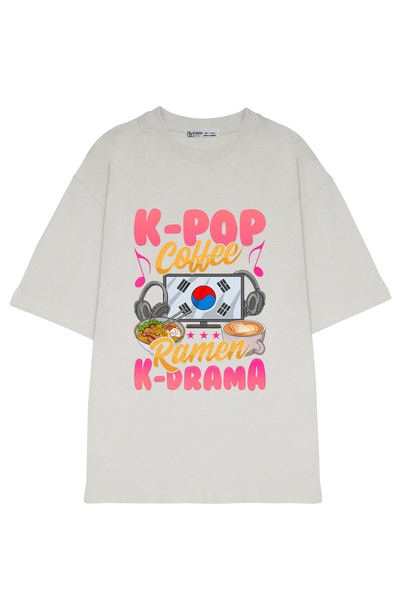 GreenMint للجنسين حجم كبير K-Pop القهوة رامين K-دراما الموسيقى الكورية التلفز...