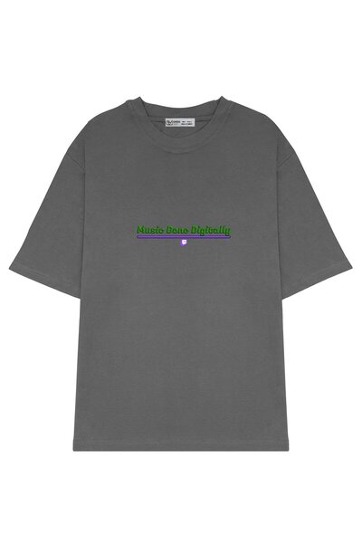 GreenMint قميص بشعار رقمي كبير الحجم للجنسين_OE1434