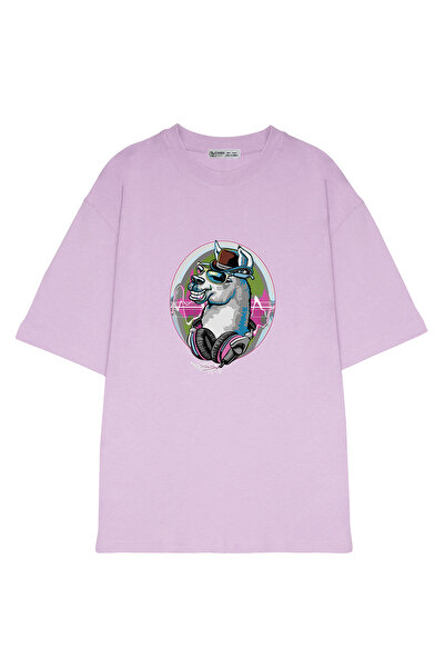 GreenMint لاما كبيرة الحجم للجنسين مع قبعة البولر وسماعات الموسيقى_OE1332