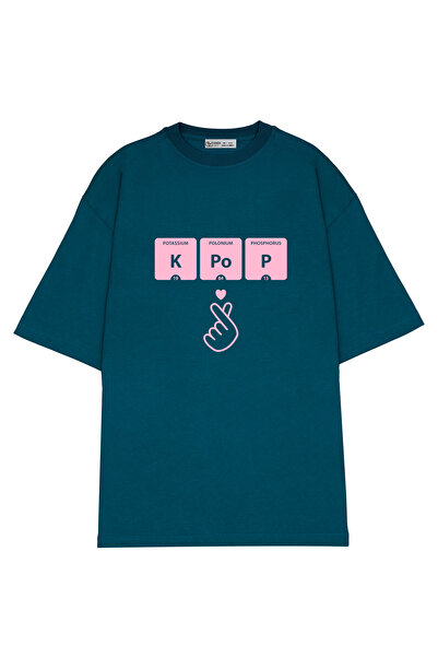 GreenMint طاولة K-Pop Periodic كبيرة الحجم للجنسين I Love Hand رمز هدية موسيق...