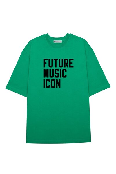 GreenMint أيقونة الموسيقى المستقبلية كبيرة الحجم للجنسين_OE1205