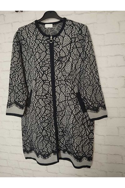 anne moda ankara Şapcă cardigan pentru mamă, tricotată din oţel, cu fermoar, mărime mare