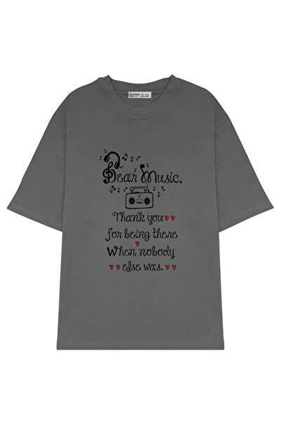 GreenMint للجنسين مقاس كبير Dear music_OE1124