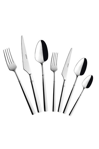 Emsan Premium Penta Platinum 84 Piece Fork Spoon Knife Set for 12 Persons Luxury Boxed