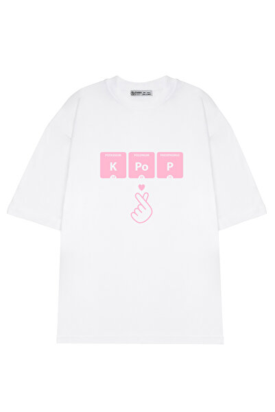 GreenMint طاولة K-Pop Periodic كبيرة الحجم للجنسين I Love Hand رمز هدية موسيق...