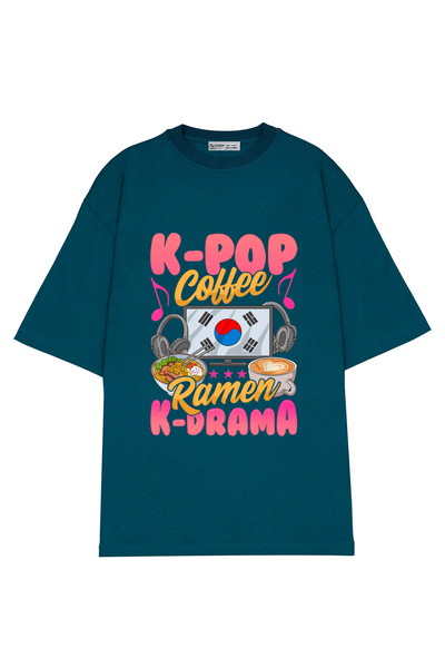 GreenMint للجنسين حجم كبير K-Pop القهوة رامين K-دراما الموسيقى الكورية التلفز...