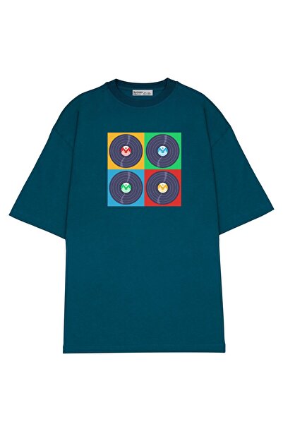 GreenMint سجل موسيقى رائع كبير الحجم للجنسين طراز Retro_OE1097