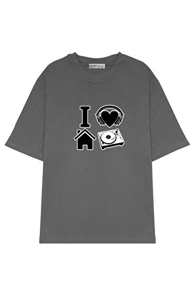 GreenMint للجنسين كبير الحجم أنا أحب موسيقى المنزل_OE1273