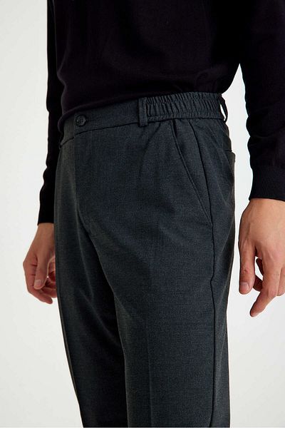 Just Like You Men's Slim Fit Anthracite Trousers - Side Pocket