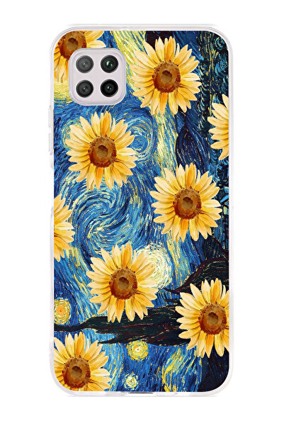 Magic Ring Huawei P40 Lite Uyumlu The Starry Night ve Papatya Desenli Şeffaf ...