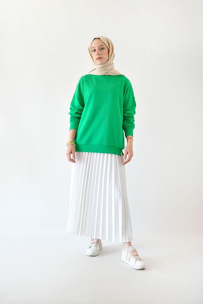 Rukayyel Δύο νήματα Basic Sweat - Πράσινο