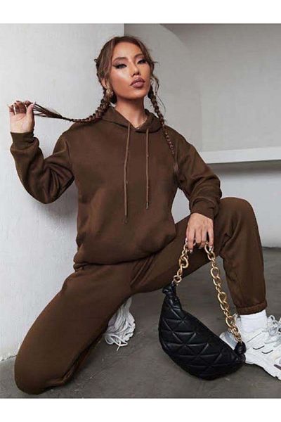 Monacube 3 Thread Raster Winter Thick Hooded Unisex Sweatshirt and Sweatpants