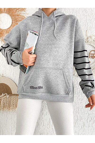 Noa Noa Світшот з трьома нитками та смугастими рукавами