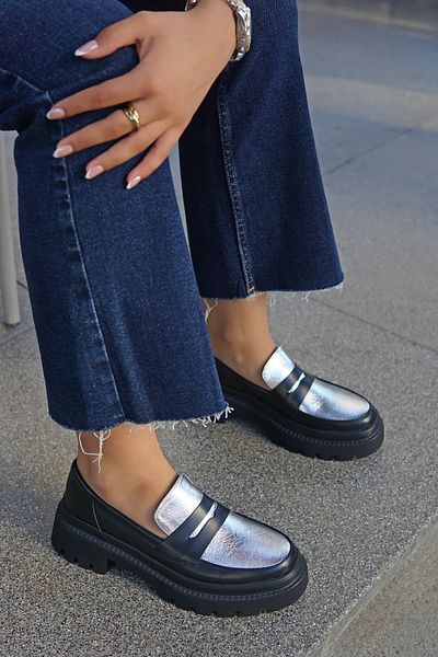 LAMİNTA Mocasin pentru femei Vargas Silver