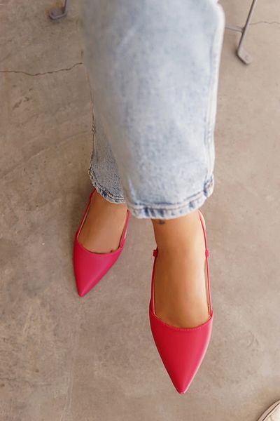 LAMİNTA Γυναικεία παπούτσια με τακούνι Bonita Fuchsia Open Back