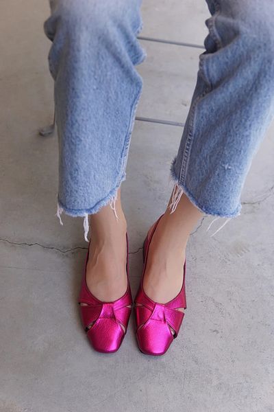 LAMİNTA Balerini de damă casual Goldie Fuchsia