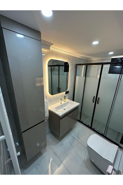 MKS Design 60x80 Ledli Banyo Aynası / Banyo Dekoru / Işıklı Dekor Ayna