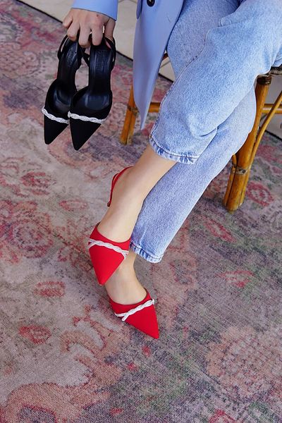 LAMİNTA Pantofi cu toc pentru femei Vince Red Knit