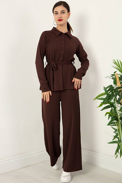 PULLIMM Buttoned Belted Double Suit 888-3036