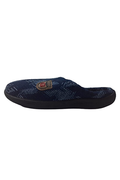 GEZER Παντόφλες εσωτερικού χώρου Unisex Navy Blue με μοτίβο