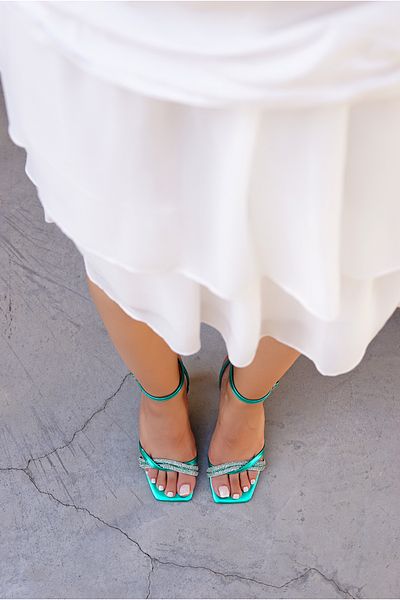 LAMİNTA Pantofi cu toc pentru damă Mariner Green Stone