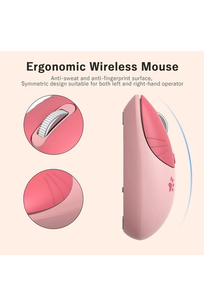 Coverzone Mofii Wireless Mouse Kedi Tasarım Kablosuz Bilgisayar Notebook Usb Receiver Tak Çalıştır Pilli Fare