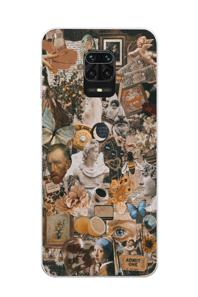 Magic Ring Redmi Note 9 Pro/Note 9S Uyumlu Aesthetic Sanatsal Kolaj Desenli Ş...