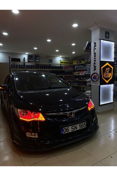 at aydın tuning HONDA FD6 UYUMLU - FAR İÇİ 4LÜ U TİP RGB ANGEL 16 RENKLİ