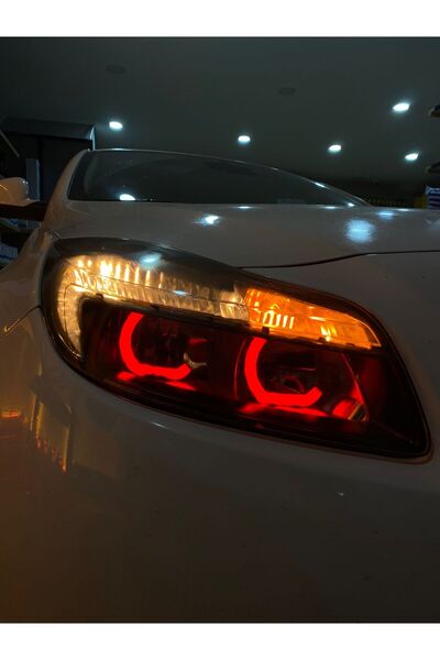 at aydın tuning OPEL İNSİGNİA UYUMLU FAR İÇİ 4 LÜ L TİP RGB ANGEL - 16 RENKLİ KUMANDALI