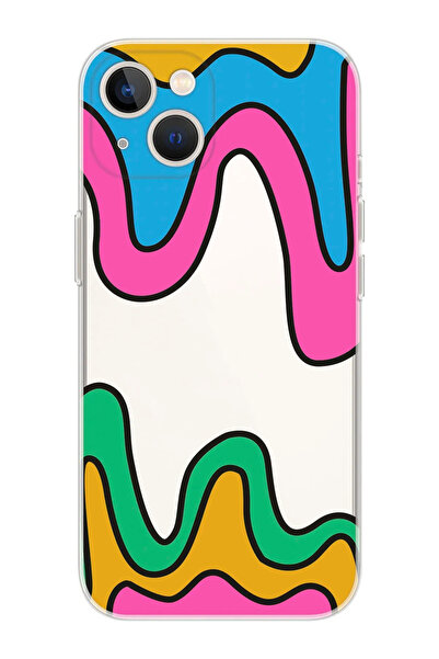 shoptocase حافظة هاتف آيفون 13 بتصميم ملون شفاف