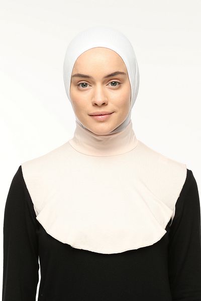 Altobeh الياقة المدورة المستقيمة ذات الرقبة الممشطة من القطن - مسحوق مسحوق
