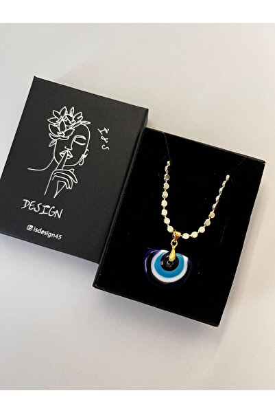 i&s design Murano Mavi Gökkuşağı Kolye