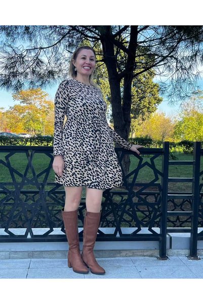 Volumex Rochie cu imprimeu leopard