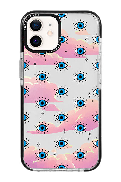 shoptocase iPhone 11 Compatible Black Impact Evil Eye Eyes-2 Design Phone Case
