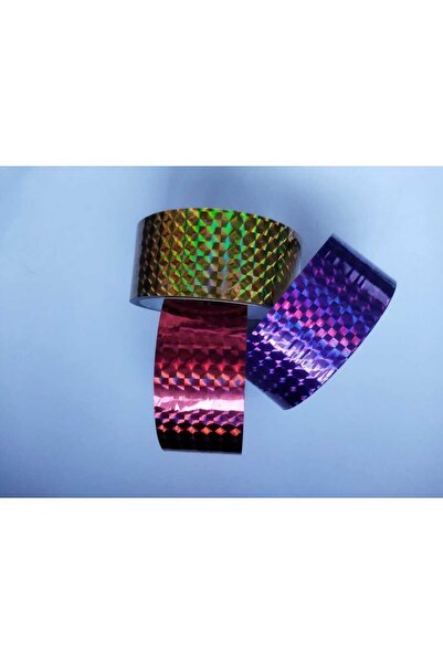 Linea Parlak Lazer Bant 30*3.8 3 Adet Kırmızı-Mor-Sarı