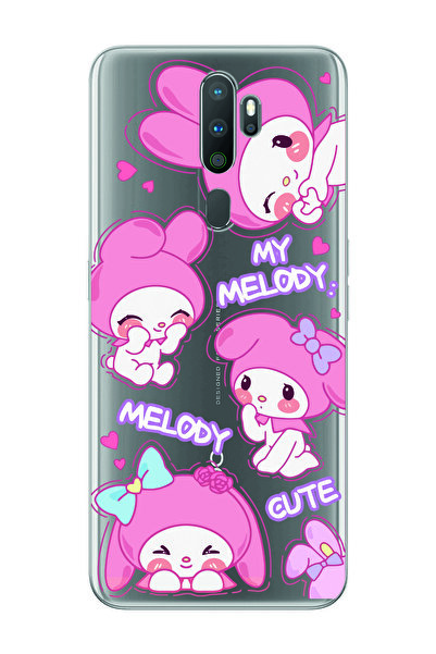 Magic Ring Oppo A5 2020 / A9 2020 Uyumlu Melody Kuromi Desenli Şeffaf Telefon...