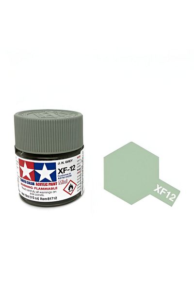TAMIYA Xf-12 Jn Gray Matte Acrylic Paint (10 Ml. ), Hobby Painting Material